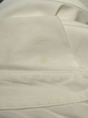 Brunello Cucinelli White Long Sleeve Blouse with Monili Trim Cuffs – Size XL