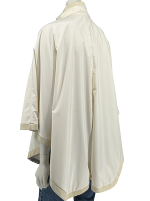 Loro Piana Reversible Hooded Cape Off-White Technical Fabric Made in Italy – Size L