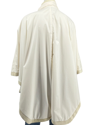 Loro Piana Reversible Hooded Cape Off-White Technical Fabric Made in Italy – Size L