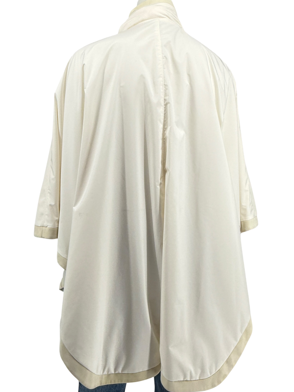 Loro Piana Reversible Hooded Cape Off-White Technical Fabric Made in Italy – Size L