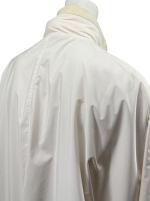 Loro Piana Reversible Hooded Cape Off-White Technical Fabric Made in Italy – Size L