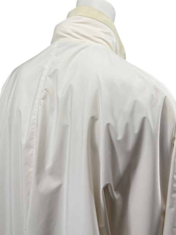 Loro Piana Reversible Hooded Cape Off-White Technical Fabric Made in Italy – Size L