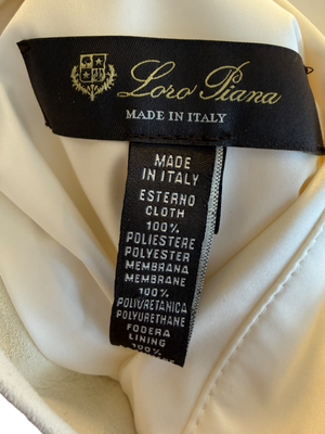 Loro Piana Reversible Hooded Cape Off-White Technical Fabric Made in Italy – Size L