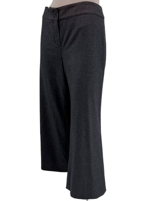 Armani Collezioni Charcoal Grey Wool Angora Wide-Leg Trousers – Size 12 (IT 48)
