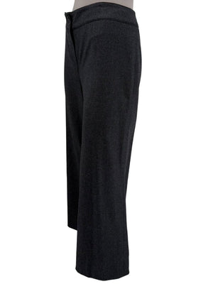 Armani Collezioni Charcoal Grey Wool Angora Wide-Leg Trousers – Size 12 (IT 48)