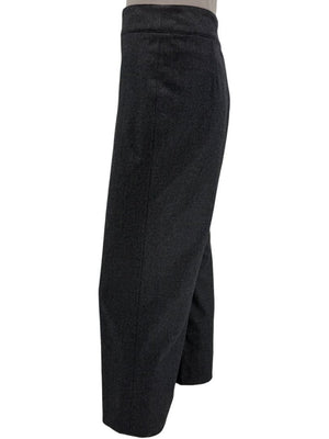 Armani Collezioni Charcoal Grey Wool Angora Wide-Leg Trousers – Size 12 (IT 48)