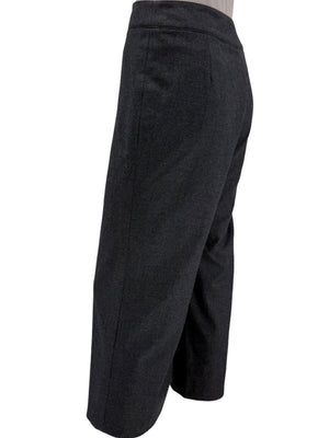 Armani Collezioni Charcoal Grey Wool Angora Wide-Leg Trousers – Size 12 (IT 48)