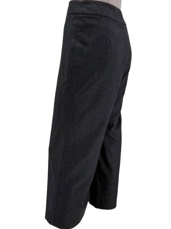 Armani Collezioni Charcoal Grey Wool Angora Wide-Leg Trousers – Size 12 (IT 48)