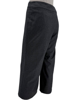 Armani Collezioni Charcoal Grey Wool Angora Wide-Leg Trousers – Size 12 (IT 48)