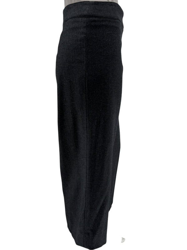 Armani Collezioni Charcoal Grey Wool Angora Wide-Leg Trousers – Size 12 (IT 48)
