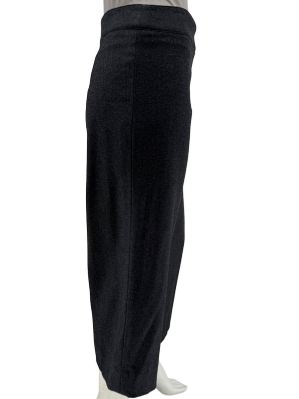 Armani Collezioni Charcoal Grey Wool Angora Wide-Leg Trousers – Size 12 (IT 48)