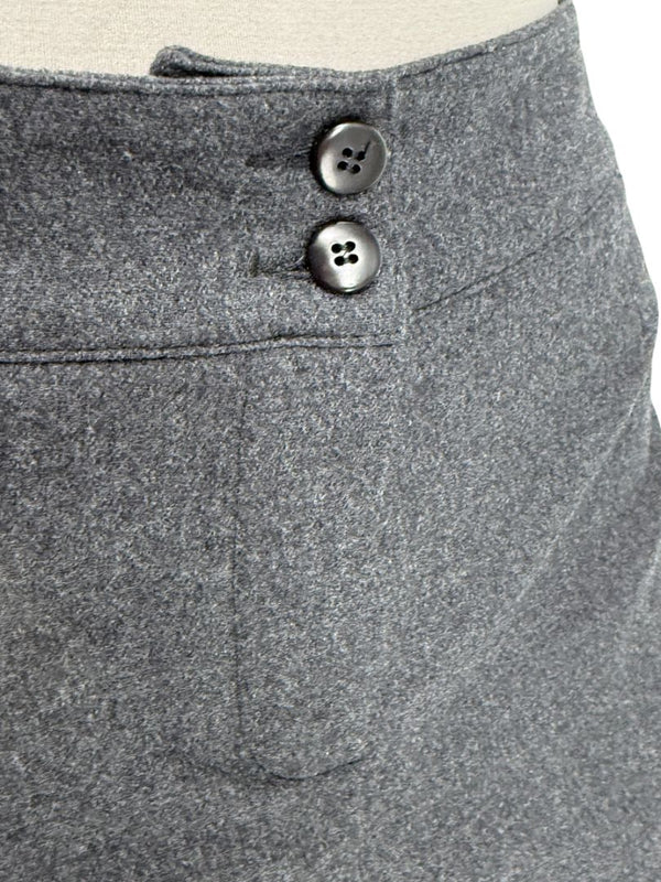 Armani Collezioni Charcoal Grey Wool Angora Wide-Leg Trousers – Size 12 (IT 48)