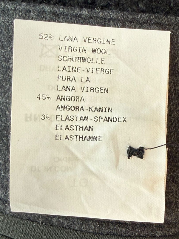 Armani Collezioni Charcoal Grey Wool Angora Wide-Leg Trousers – Size 12 (IT 48)