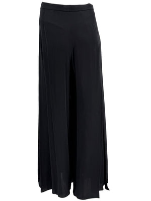 Armani Collezioni Black Silk Blend Wide-Leg Pants – Size 10