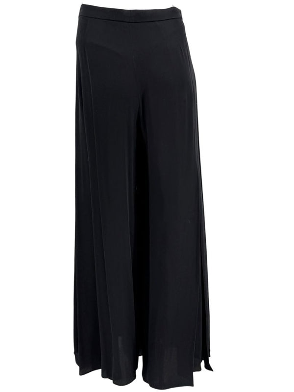 Armani Collezioni Black Silk Blend Wide-Leg Pants – Size 10