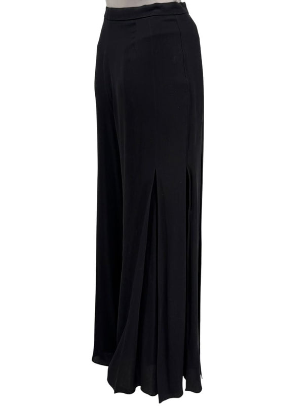 Armani Collezioni Black Silk Blend Wide-Leg Pants – Size 10