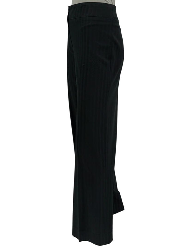 Armani Collezioni Black Pinstripe Wide-Leg Pants – Size 12
