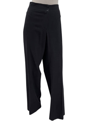 Armani Collezioni Black Virgin Wool Tailored Trousers – Size 12 (IT 48)