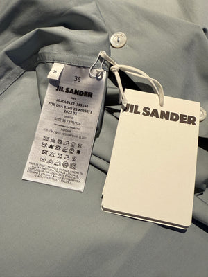 Jil Sander Oversized Cotton Poplin Shirt in Light Sage – Size 36 (US 6)