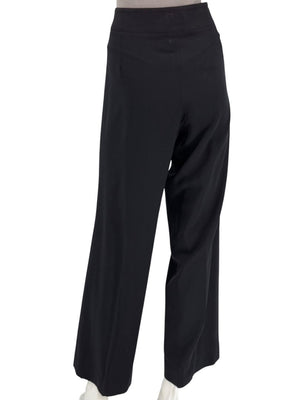 Armani Collezioni Black Virgin Wool Tailored Trousers – Size 12 (IT 48)