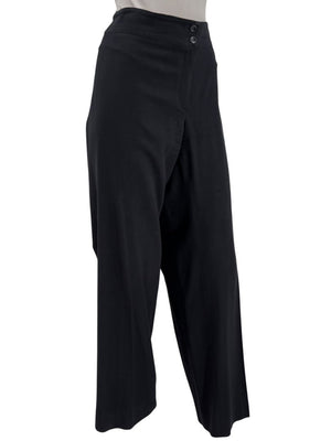 Armani Collezioni Black Virgin Wool Tailored Trousers – Size 12 (IT 48)