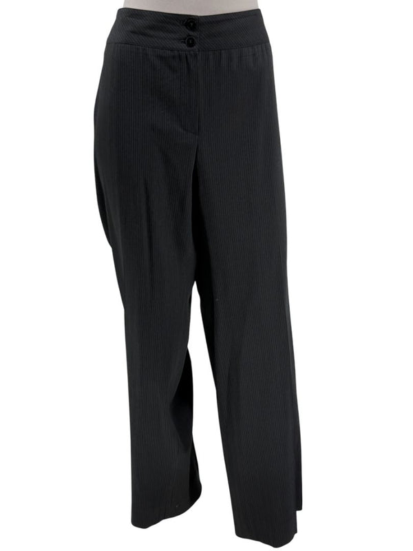 Armani Collezioni Charcoal Pinstripe Tailored Trousers – Size 12 (IT 48)