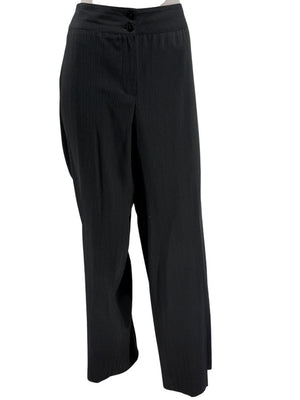 Armani Collezioni Charcoal Pinstripe Tailored Trousers – Size 12 (IT 48)