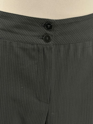 Armani Collezioni Charcoal Pinstripe Tailored Trousers – Size 12 (IT 48)