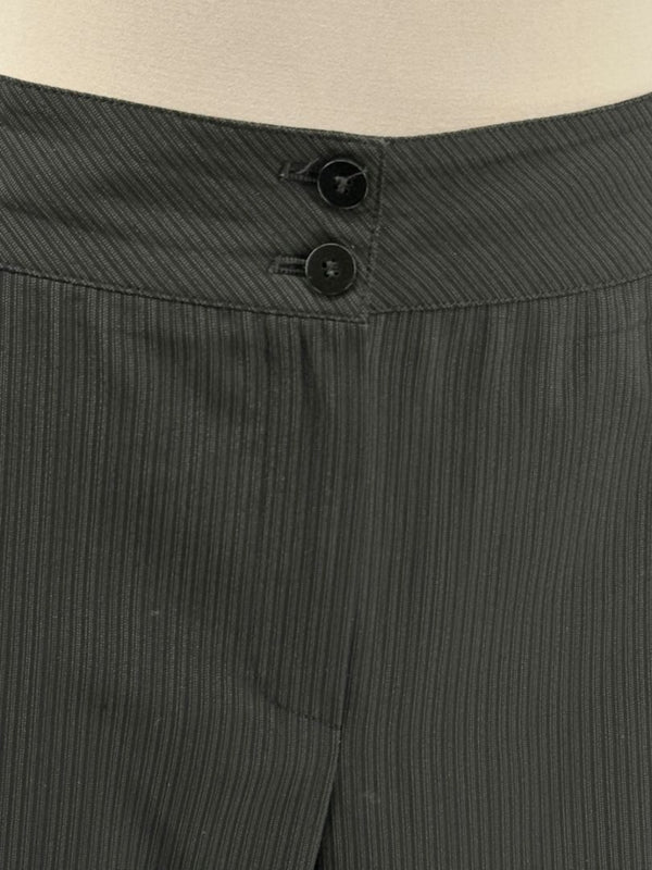 Armani Collezioni Charcoal Pinstripe Tailored Trousers – Size 12 (IT 48)