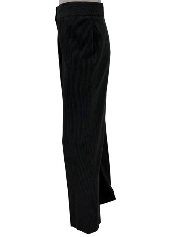 Armani Collezioni Charcoal Pinstripe Tailored Trousers – Size 12 (IT 48)