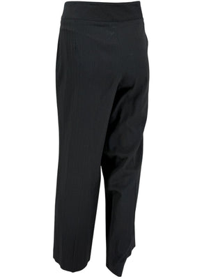 Armani Collezioni Charcoal Pinstripe Tailored Trousers – Size 12 (IT 48)