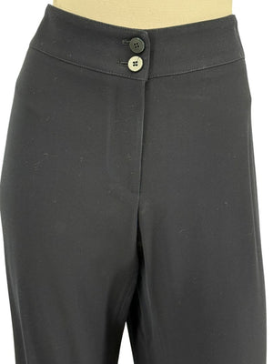 Armani Collezioni Navy Virgin Wool Wide-Leg Trousers – Size 12 (IT 48)