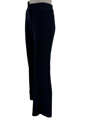 Armani Collezioni Navy Virgin Wool Wide-Leg Trousers – Size 12 (IT 48)