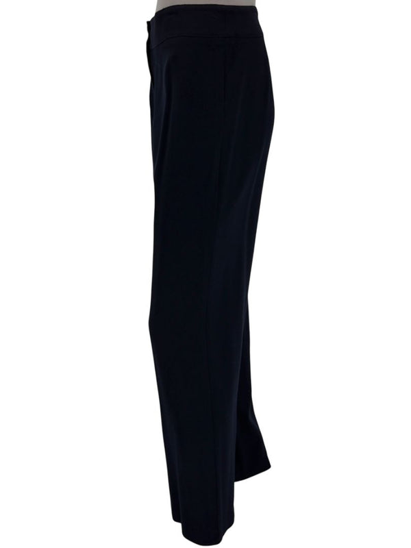 Armani Collezioni Navy Virgin Wool Wide-Leg Trousers – Size 12 (IT 48)