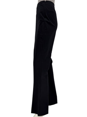 Chanel Black Stretch Tailored Pants with CC Logo – Size 44