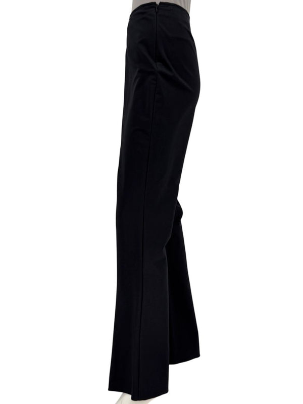 Chanel Black Stretch Tailored Pants with CC Logo – Size 44