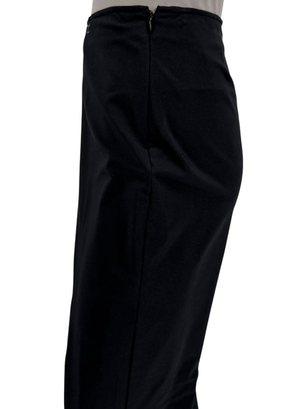 Chanel Black Stretch Tailored Pants with CC Logo – Size 44