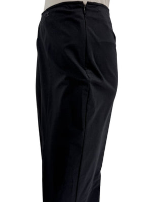 Chanel Black Stretch Tailored Pants with CC Logo – Size 44