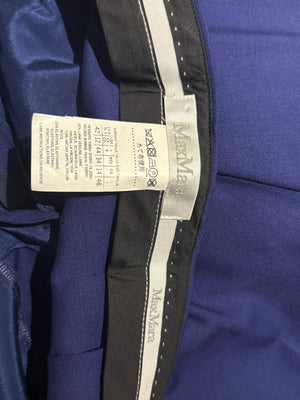 Max Mara Blue Virgin Wool Blend Pant Suit – Size US 12