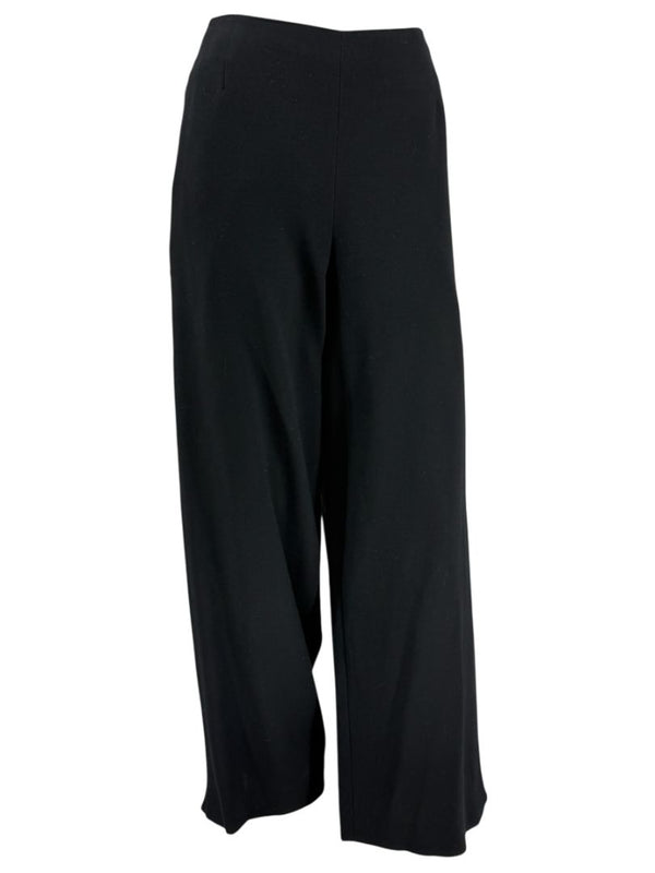 David Rodriguez Black Button-Detail Wide-Leg Pants – Size 12