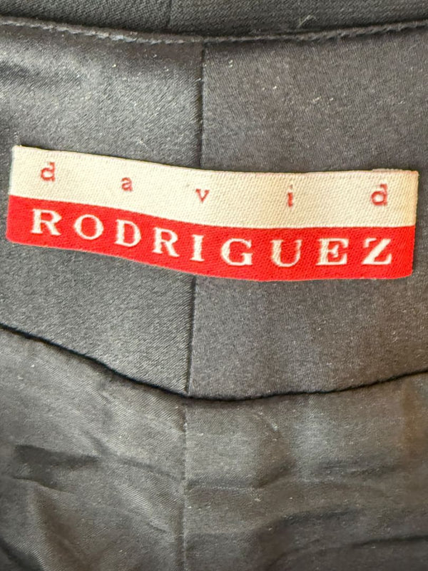 David Rodriguez Black Button-Detail Wide-Leg Pants – Size 12