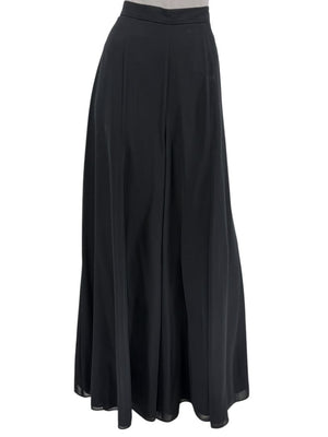 Joseph Ribkoff Black Virgin Wool Angora Wide-Leg Pants – Size 12