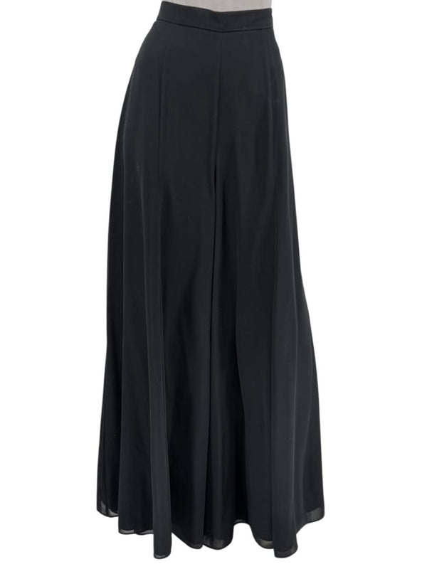 Joseph Ribkoff Black Virgin Wool Angora Wide-Leg Pants – Size 12