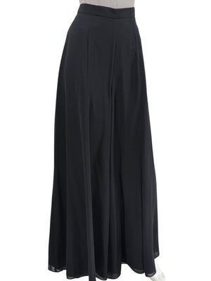 Joseph Ribkoff Black Virgin Wool Angora Wide-Leg Pants – Size 12
