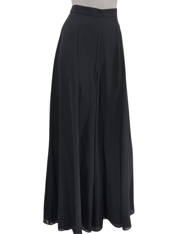 Joseph Ribkoff Black Virgin Wool Angora Wide-Leg Pants – Size 12