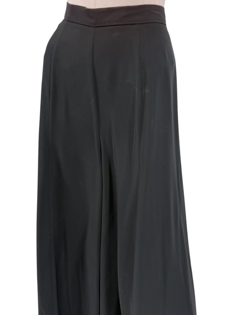 Joseph Ribkoff Black Virgin Wool Angora Wide-Leg Pants – Size 12