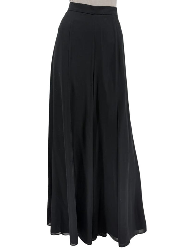 Joseph Ribkoff Black Virgin Wool Angora Wide-Leg Pants – Size 12