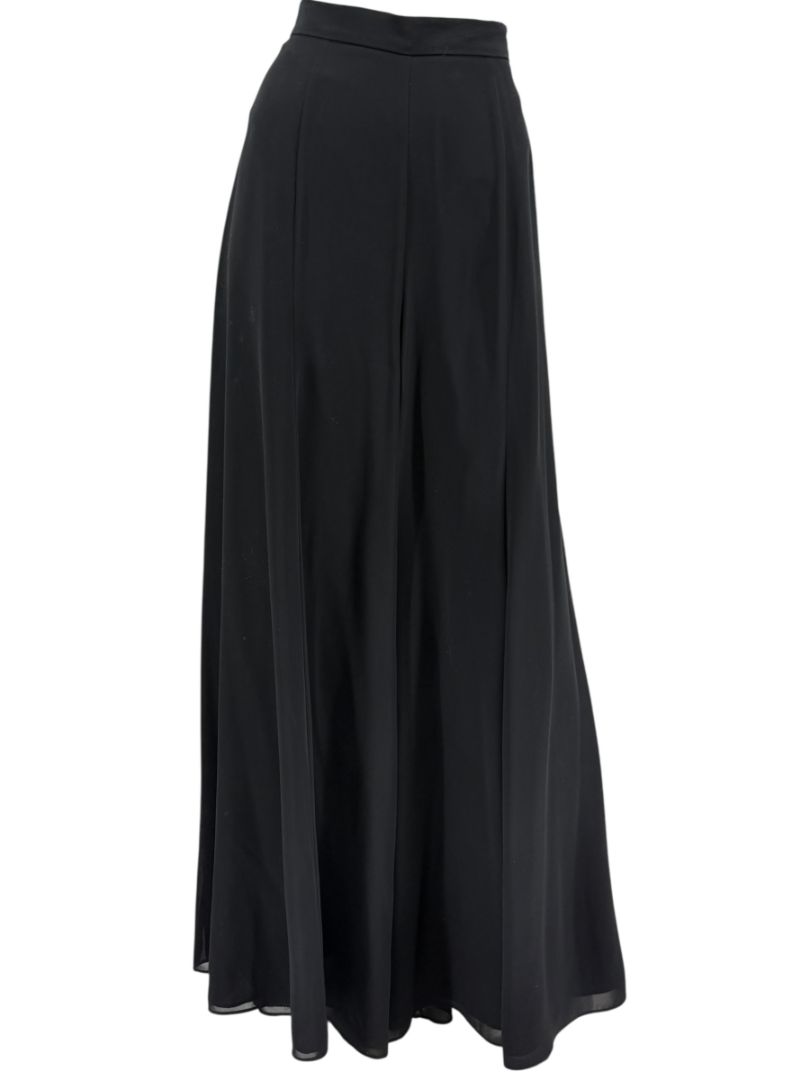 Joseph Ribkoff Black Virgin Wool Angora Wide-Leg Pants – Size 12