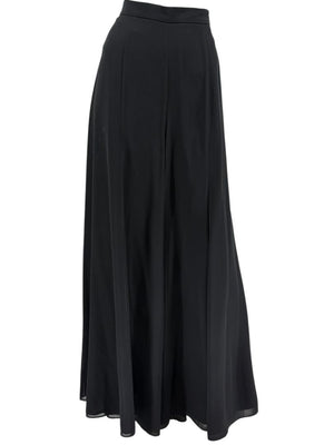 Joseph Ribkoff Black Virgin Wool Angora Wide-Leg Pants – Size 12