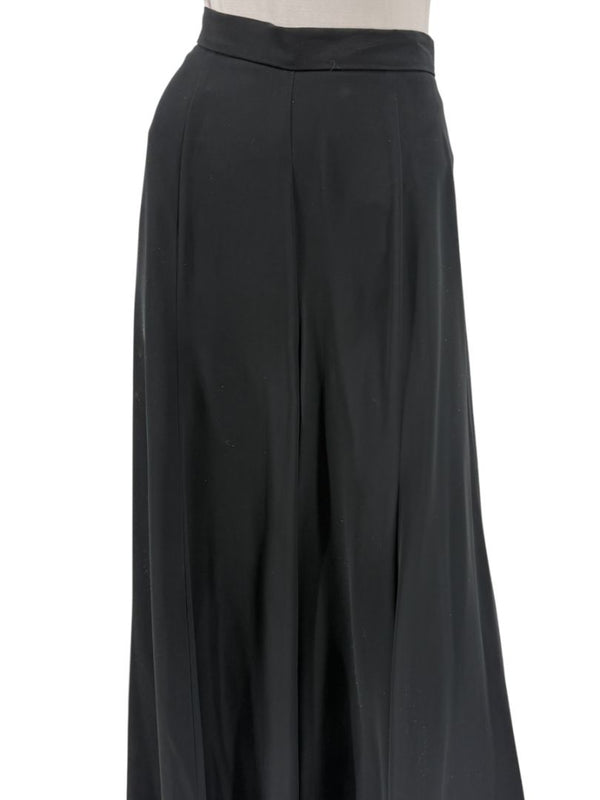 Joseph Ribkoff Black Virgin Wool Angora Wide-Leg Pants – Size 12